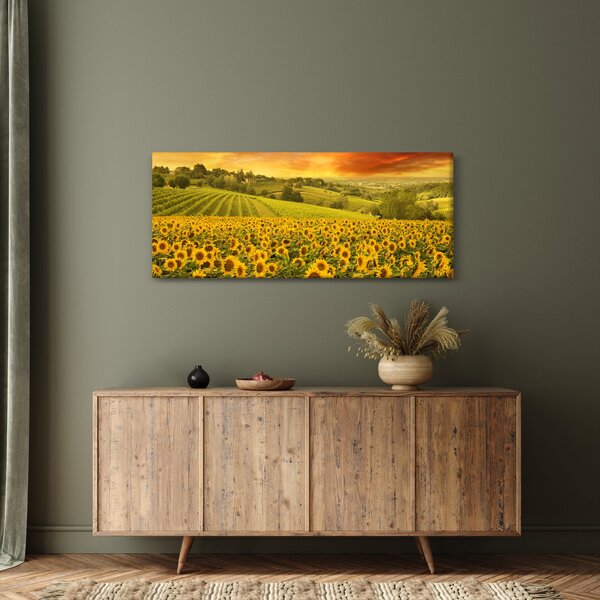 Slika - Polje suncokreta (120x50 cm)