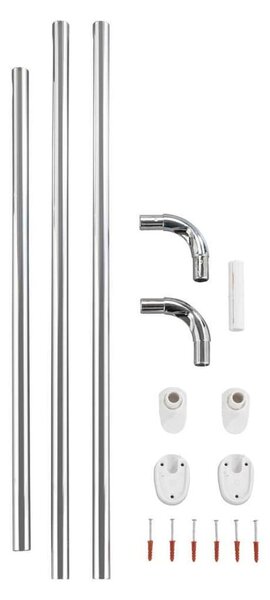 Univerzalna kutna šipka za tuš zavjesu Wenko Shower Curtain Rod