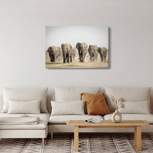 Slika - Krdo slonova (90x60 cm)