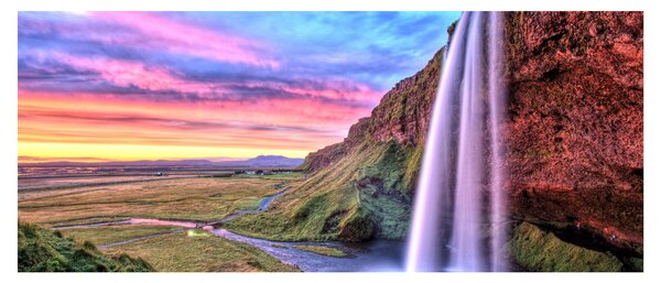 Slika - Vodopad Seljalandsfoss (120x50 cm)