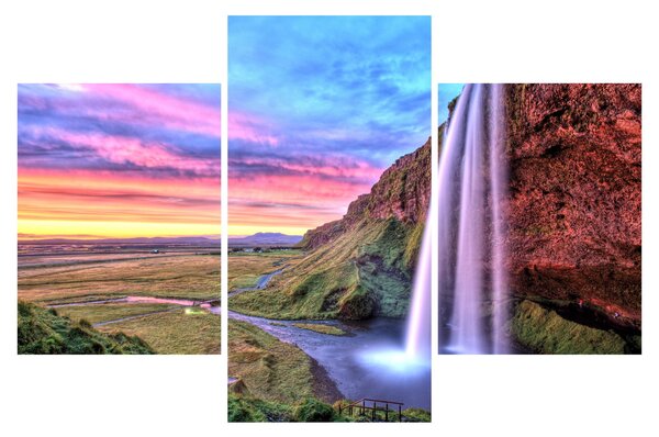 Slika - Vodopad Seljalandsfoss (90x60 cm)