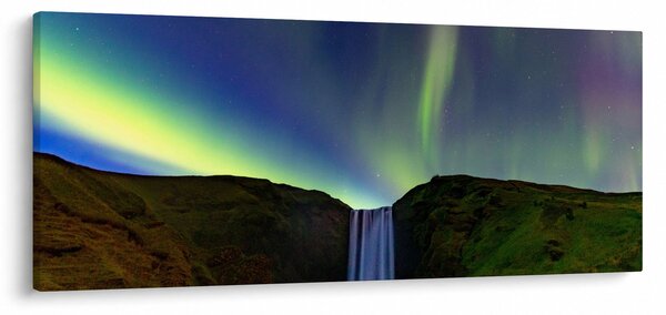 Slika - Aurora Borealis na Islandu (120x50 cm)