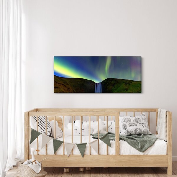 Slika - Aurora Borealis na Islandu (120x50 cm)