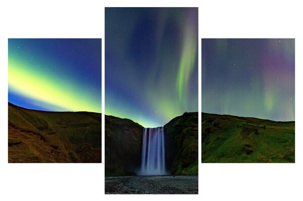Slika - Aurora Borealis na Islandu (90x60 cm)