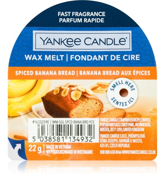Yankee Candle Spiced Banana Bread vosak za aroma lampu 22 g