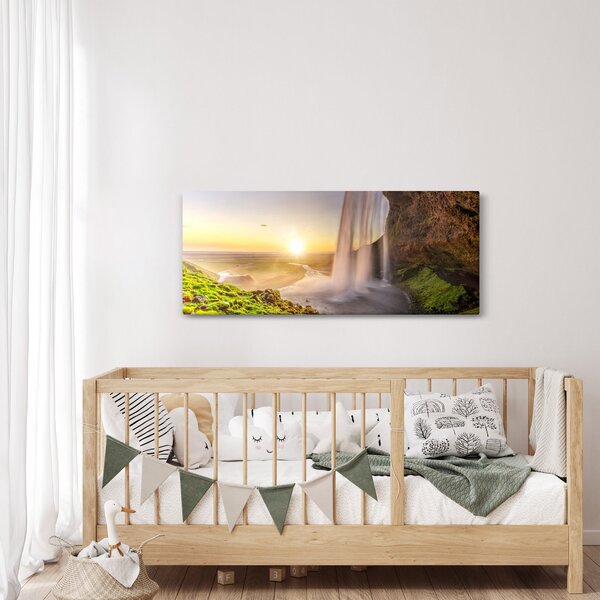 Slika - Seljalandsfoss iza špilje (120x50 cm)