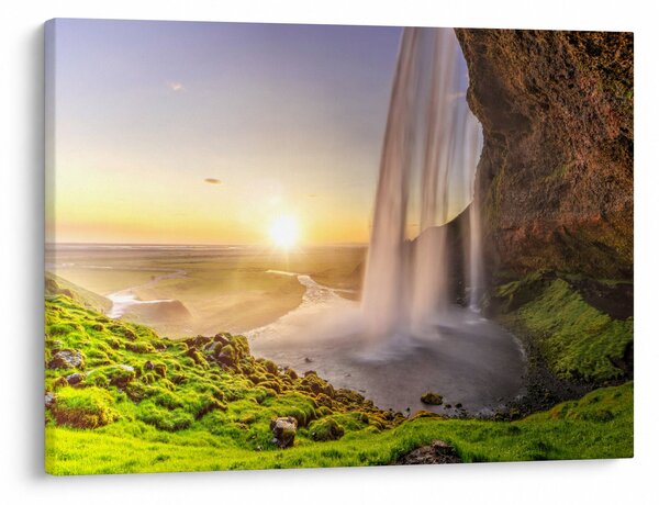 Slika - Seljalandsfoss iza špilje (70x50 cm)