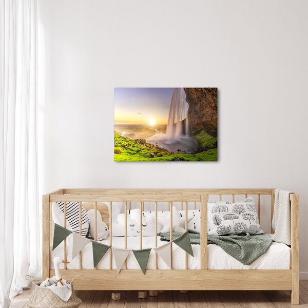 Slika - Seljalandsfoss iza špilje (70x50 cm)
