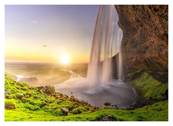 Slika - Seljalandsfoss iza špilje (70x50 cm)