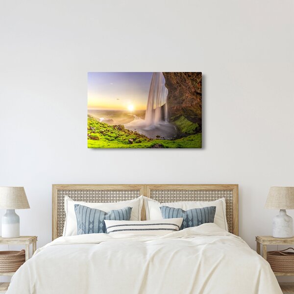 Slika - Seljalandsfoss iza špilje (90x60 cm)