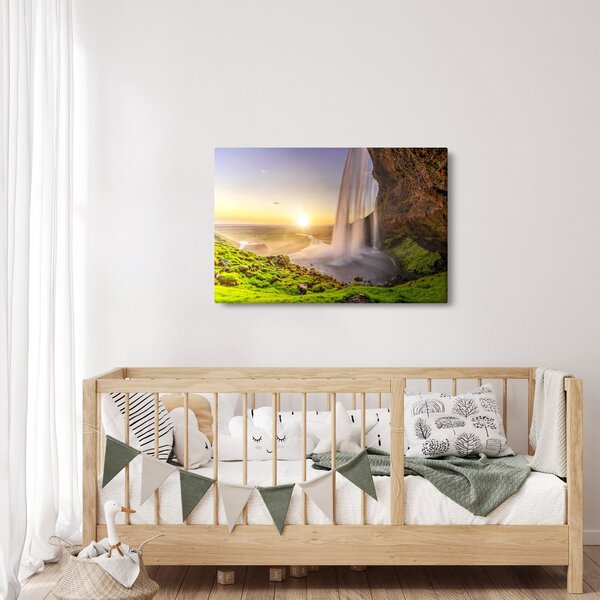 Slika - Seljalandsfoss iza špilje (90x60 cm)