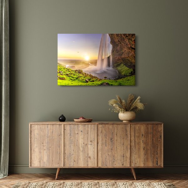 Slika - Seljalandsfoss iza špilje (90x60 cm)
