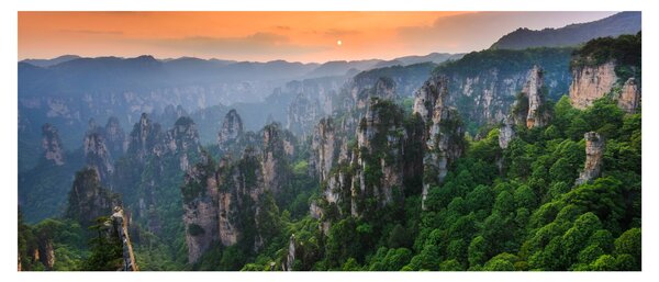 Slika - Nacionalni šumski park Zhangjiajie (120x50 cm)