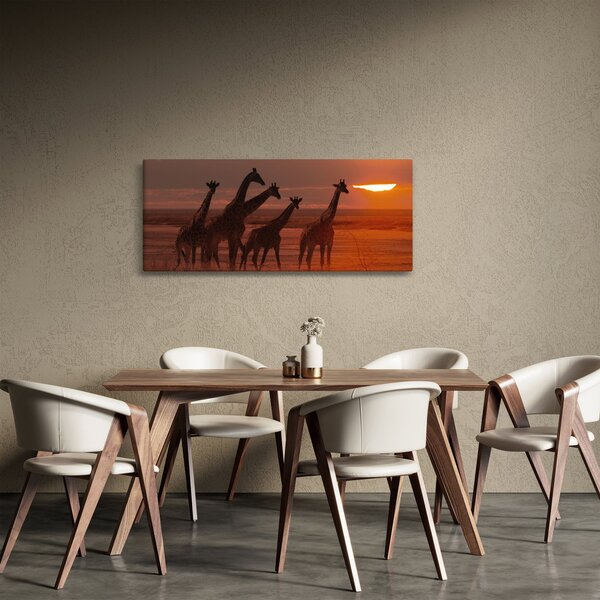 Slika - Žirafe u afričkoj savani (120x50 cm)