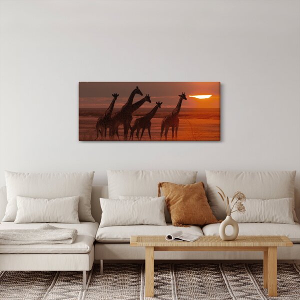 Slika - Žirafe u afričkoj savani (120x50 cm)