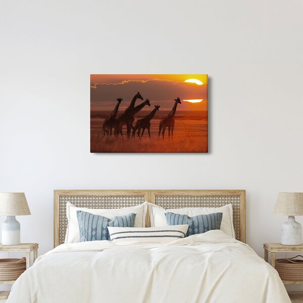 Slika - Žirafe u afričkoj savani (90x60 cm)