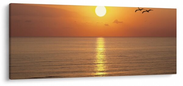 Slika - Zalazak sunca iznad oceana (120x50 cm)