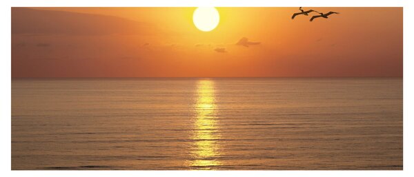 Slika - Zalazak sunca iznad oceana (120x50 cm)
