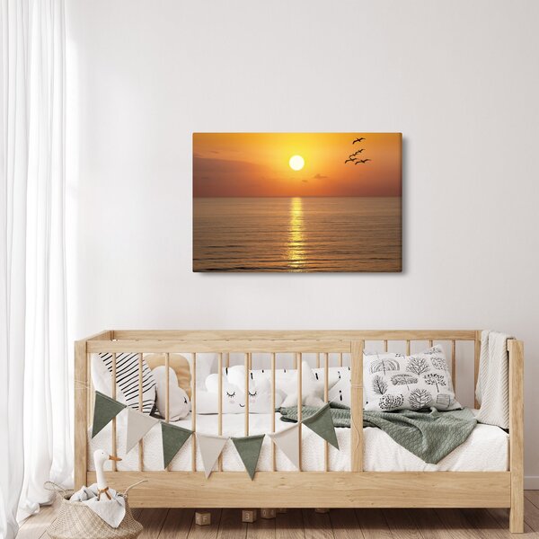 Slika - Zalazak sunca iznad oceana (90x60 cm)