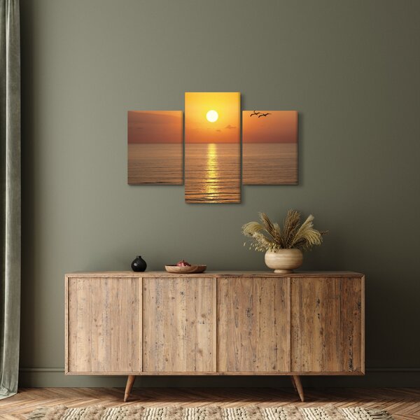 Slika - Zalazak sunca iznad oceana (90x60 cm)