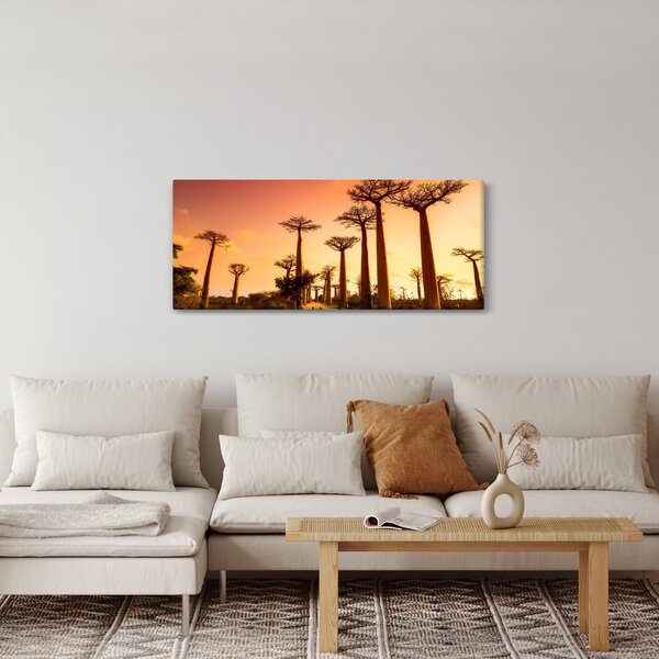 Slika - Zalazak sunca u Aleji baobaba (120x50 cm)