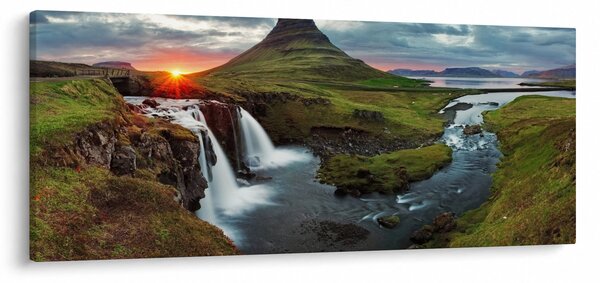 Slika - Kirkjufell na zalasku sunca (120x50 cm)