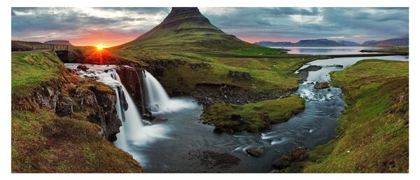 Slika - Kirkjufell na zalasku sunca (120x50 cm)