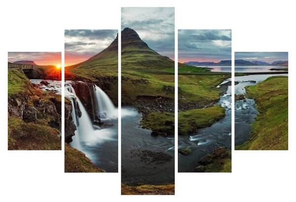 Slika - Kirkjufell na zalasku sunca (150x105 cm)