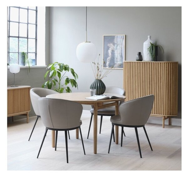 Okrugli sklopivi blagovaonski stol u dekoru hrasta ø 120 cm Carno - Unique Furniture