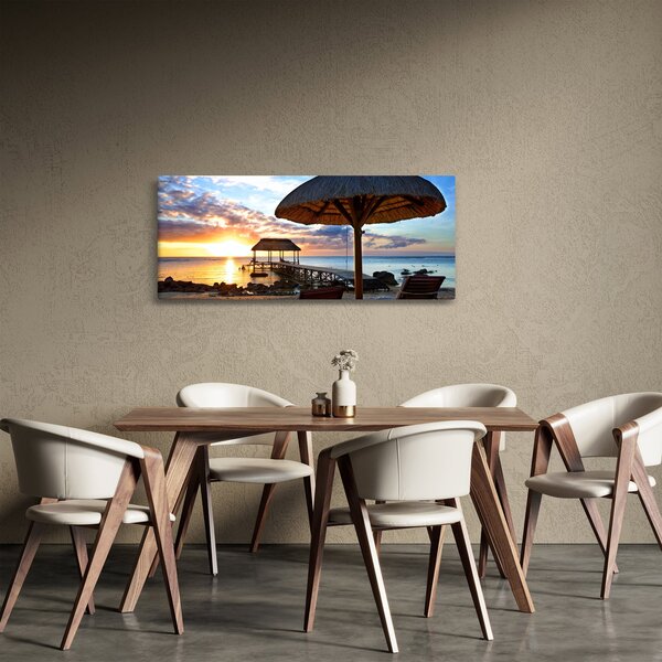 Slika - Zalazak sunca na Mauricijusu (120x50 cm)
