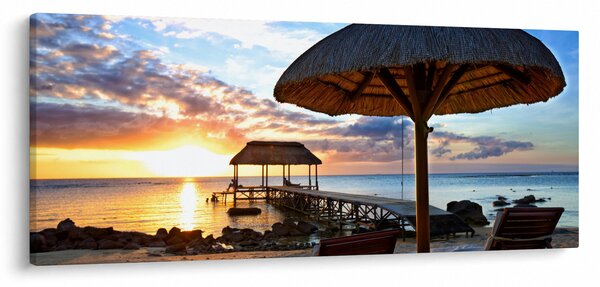 Slika - Zalazak sunca na Mauricijusu (120x50 cm)