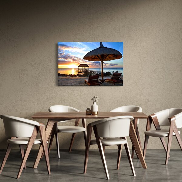 Slika - Zalazak sunca na Mauricijusu (90x60 cm)