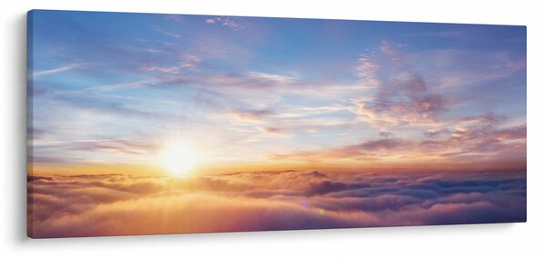 Slika - Zalazak sunca iznad oblaka (120x50 cm)