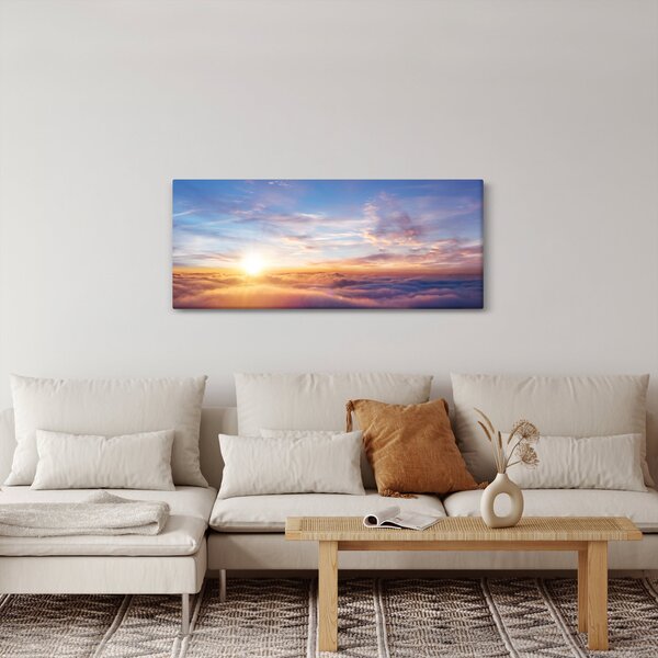 Slika - Zalazak sunca iznad oblaka (120x50 cm)