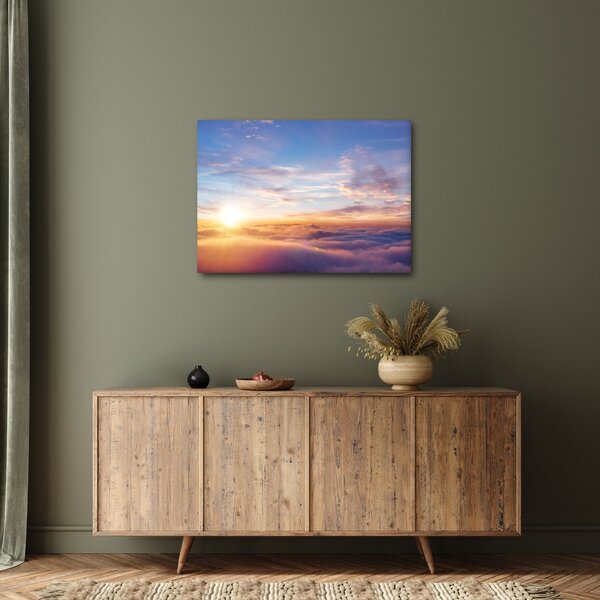 Slika - Zalazak sunca iznad oblaka (70x50 cm)