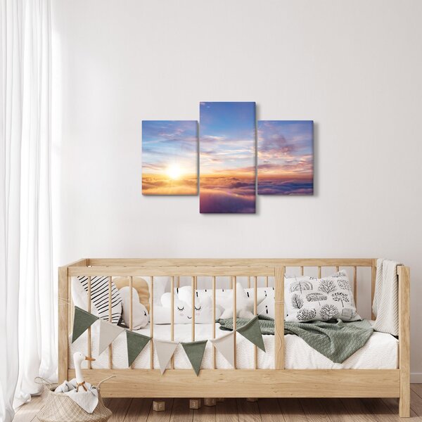 Slika - Zalazak sunca iznad oblaka (90x60 cm)