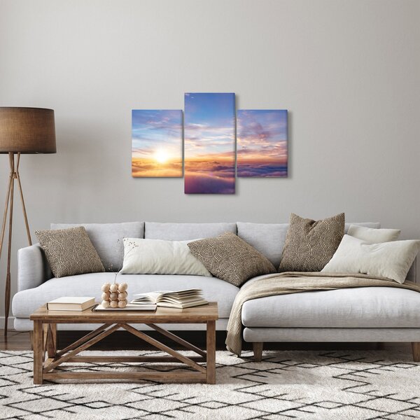Slika - Zalazak sunca iznad oblaka (90x60 cm)
