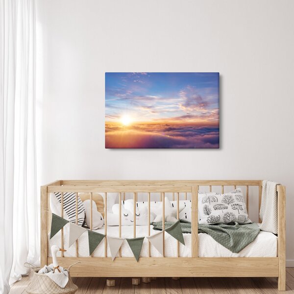 Slika - Zalazak sunca iznad oblaka (90x60 cm)