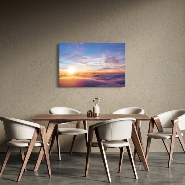 Slika - Zalazak sunca iznad oblaka (90x60 cm)