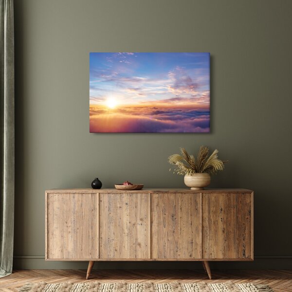 Slika - Zalazak sunca iznad oblaka (90x60 cm)