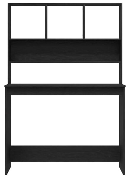 Radni stol s policama Crni hrast 102x45x148 cm Konstruirano drvo - Crni hrast