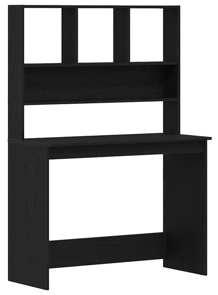 Radni stol s policama Crni hrast 102x45x148 cm Konstruirano drvo - Crni hrast