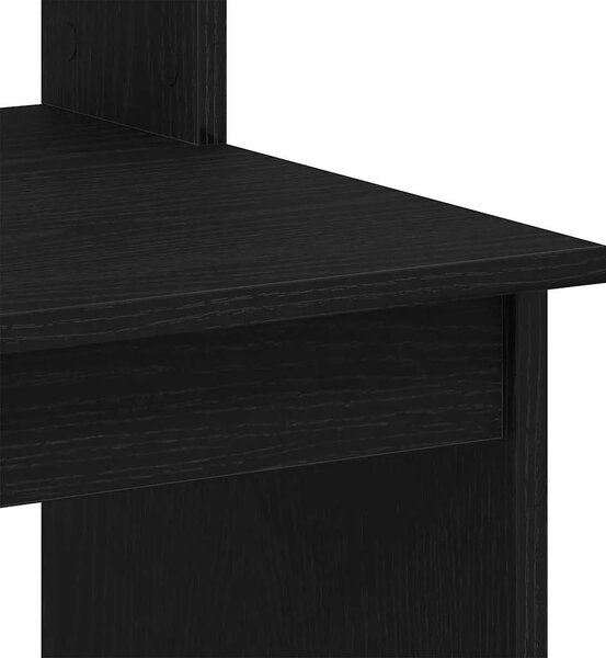 Radni stol s policama Crni hrast 102x45x148 cm Konstruirano drvo - Crni hrast