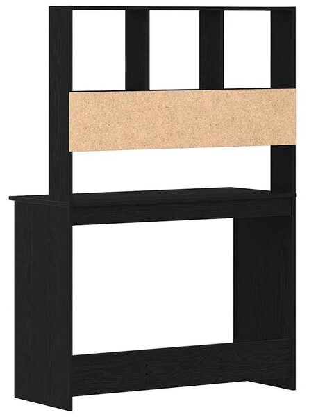 Radni stol s policama Crni hrast 102x45x148 cm Konstruirano drvo - Crni hrast