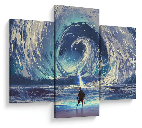 Slika - Ilustracija dječaka s kopljem (90x60 cm)