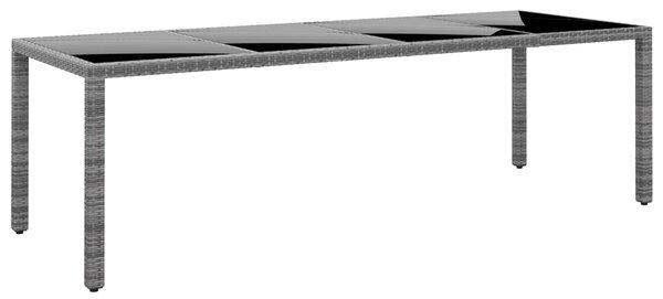 VidaXL Vrtni stol 250x100x75 cm od kaljenog stakla i poliratana sivi