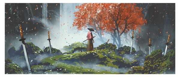 Slika - Ilustracija Vrta mačeva (120x50 cm)