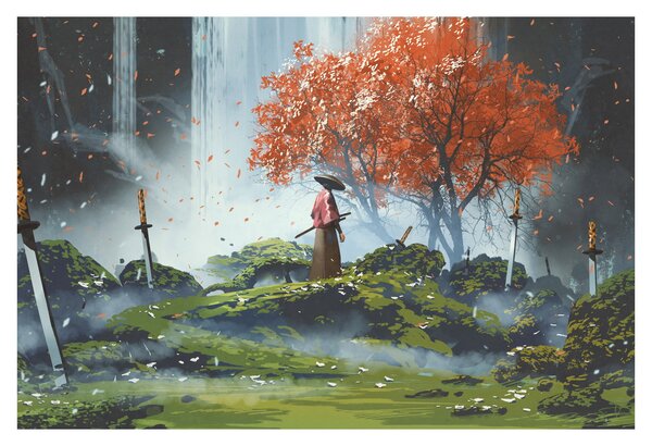 Slika - Ilustracija Vrta mačeva (90x60 cm)