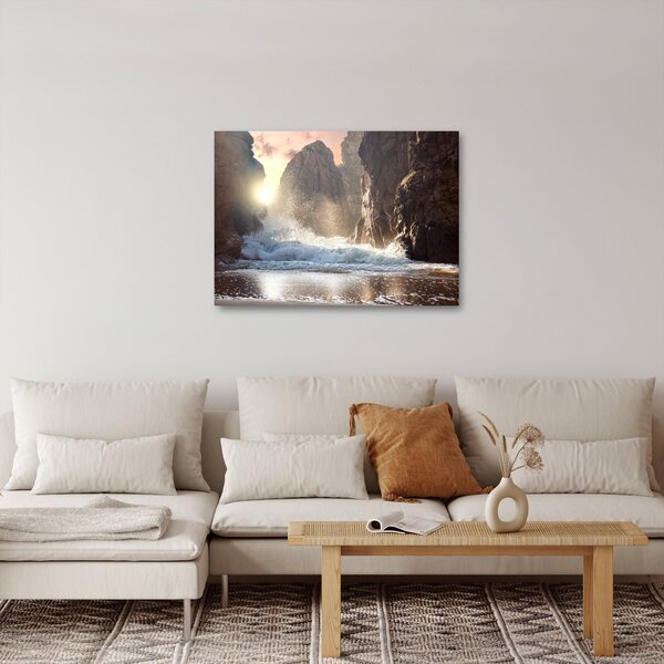 Slika - Stijene i valovi oceana (70x50 cm)
