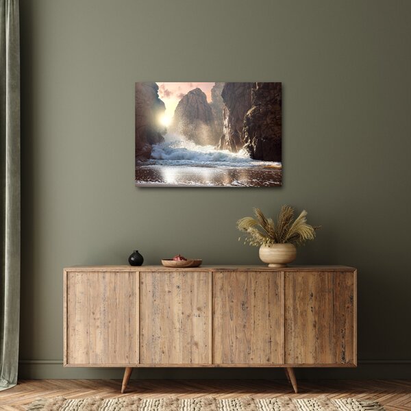 Slika - Stijene i valovi oceana (70x50 cm)